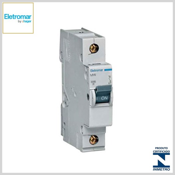 Disjuntor Modular MV-MW IEC-DIN 1 Polo 4,5kA 127/220V