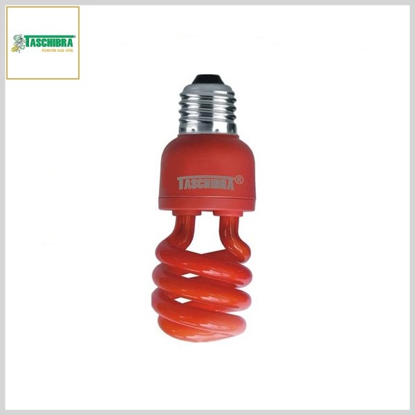 Lâmpada Fluorescente Compacta Espiral Decorativa TKS (Vermelha)