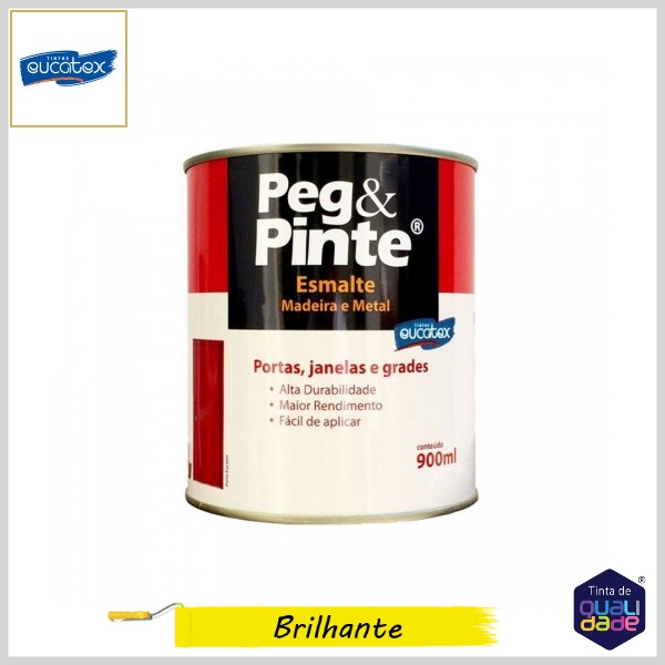 Esmalte Sintético Peg&Pinte Standard Brilhante, Lata 900ml